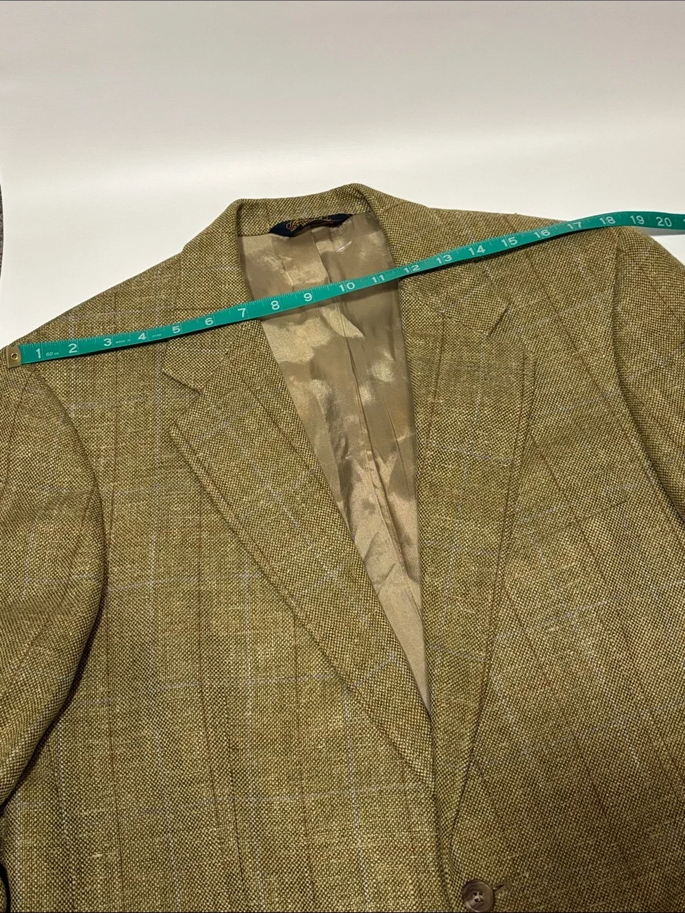 Brooks Brothers Mens 40R Window Pane Blazer Jacket Sport Coat Brown USA Academia